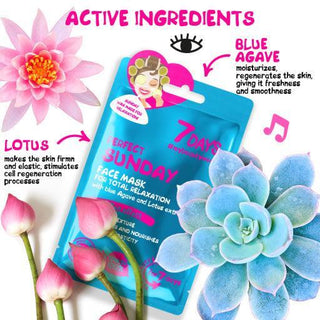 7 DAYS Face mask PERFECT SUNDAY For total relaxation with blue Agave and Lotus, 28 g