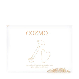 COZMO+-GUA SHA AND JADE ROLLER FACIAL MASSAGER KIT-BLUE