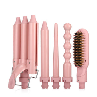 COZMO - COZMO - 5 IN 1 INTERCHANGEBLE HAIR CURLING SET - PINK
