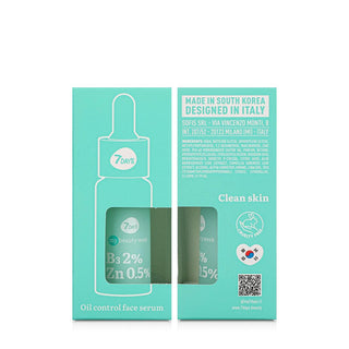 7DAYS MY BEAUTY WEEK B3 2%+ZN 0,5% Oil control face serum, 20 ml