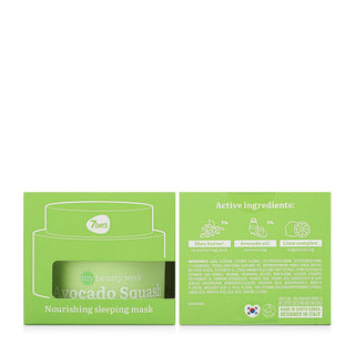 7DAYS MY BEAUTY WEEK AVOCADO SQUASH Nourishing sleeping mask , 50 ml