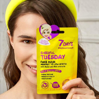 7 DAYS Face mask CHEERFUL TUESDAY The antidote to low spirits with Melon and Mint, 28 g