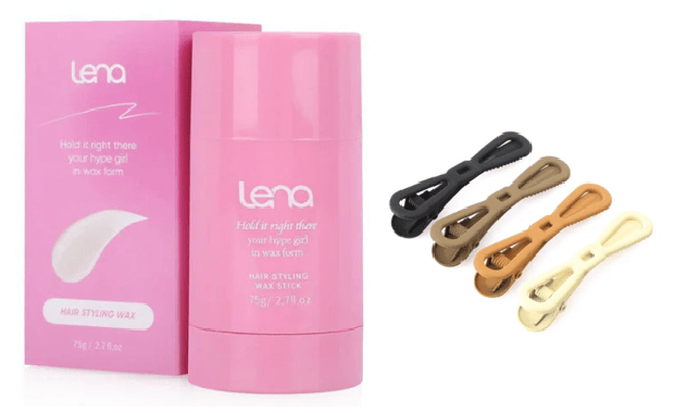 LENA- HAIR STYLING WAX STICK & SEAMLESS CLIPS HAPPY