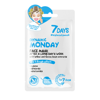 7 DAYS Face mask DYNAMIC MONDAY After a long day's work with Willow and Cocoa Beans, 28 g