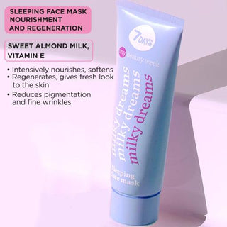 7DAYS MY BEAUTY WEEK Sleeping face mask MILKY DREAMS, 80 ml