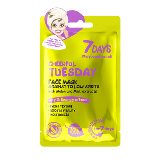 7 DAYS Face mask CHEERFUL TUESDAY The antidote to low spirits with Melon and Mint, 28 g