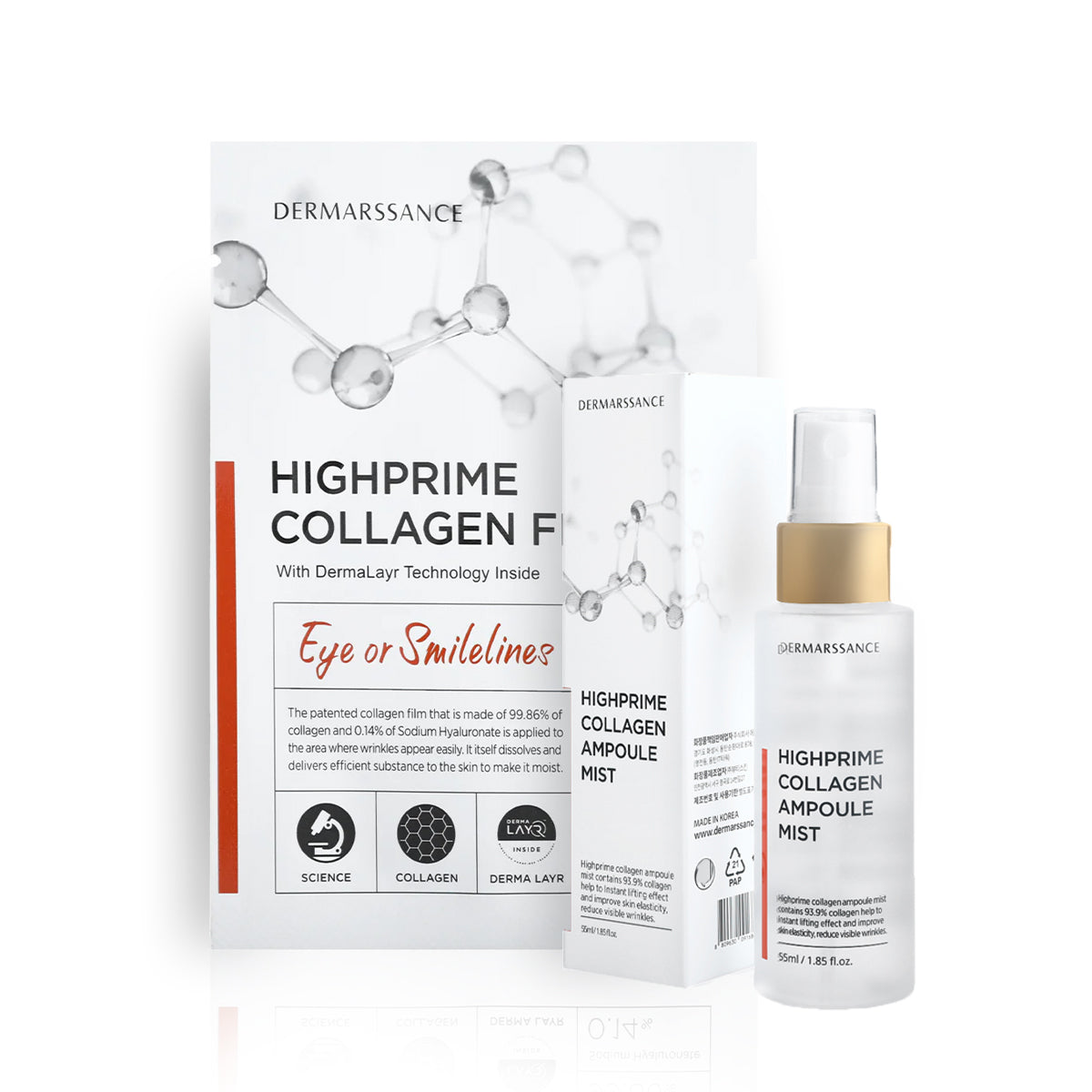 DERMARSSANCE HIGHPRIME COLLAGEN FILM EYE & AMPOULE MIST