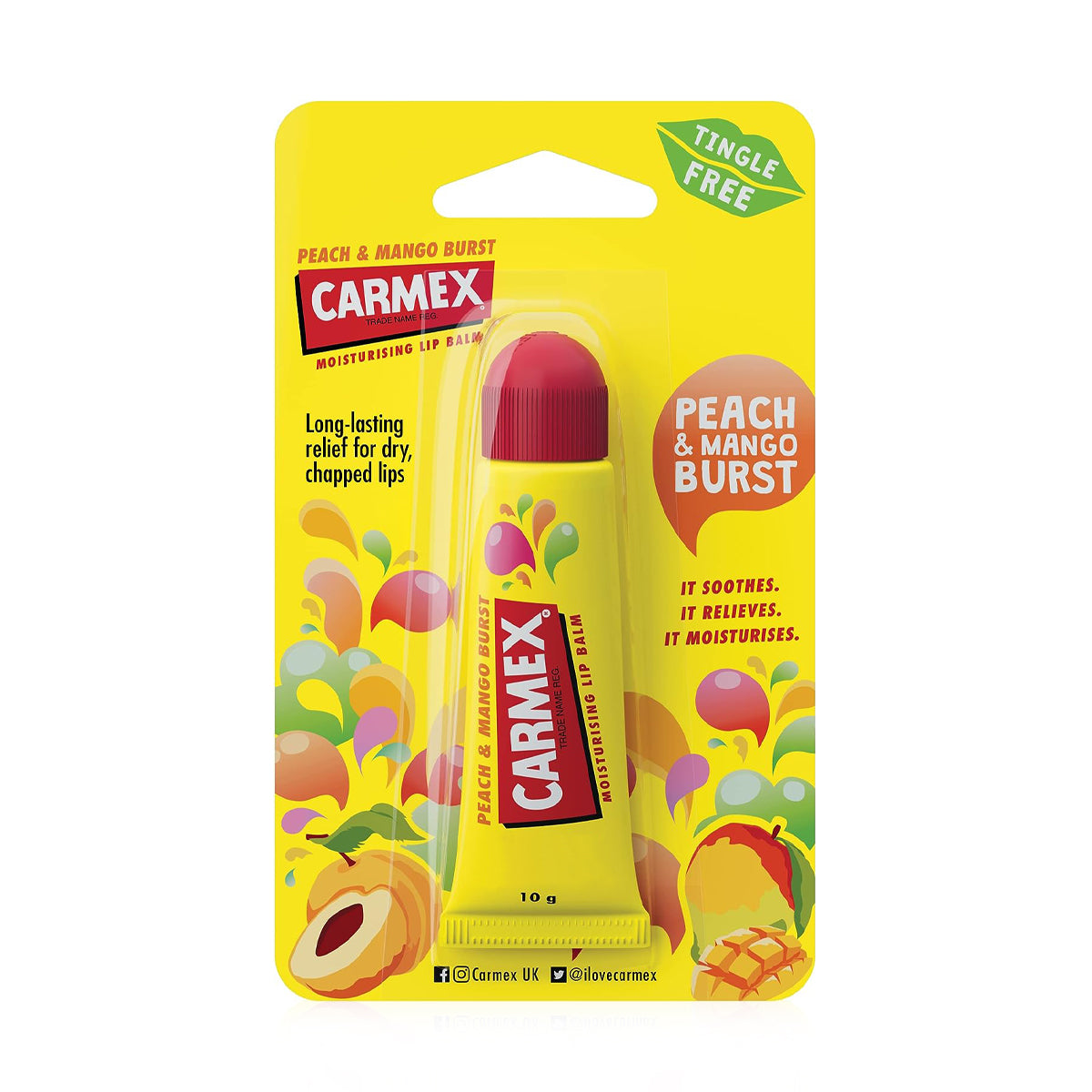 Carmex Peach & Mango Lip Balm Tube – 10 gm