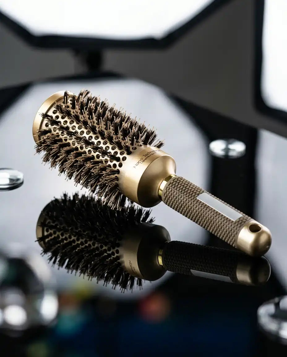 Hair Pro -Hair Nano Ceramic Roller Brush - Gold Large