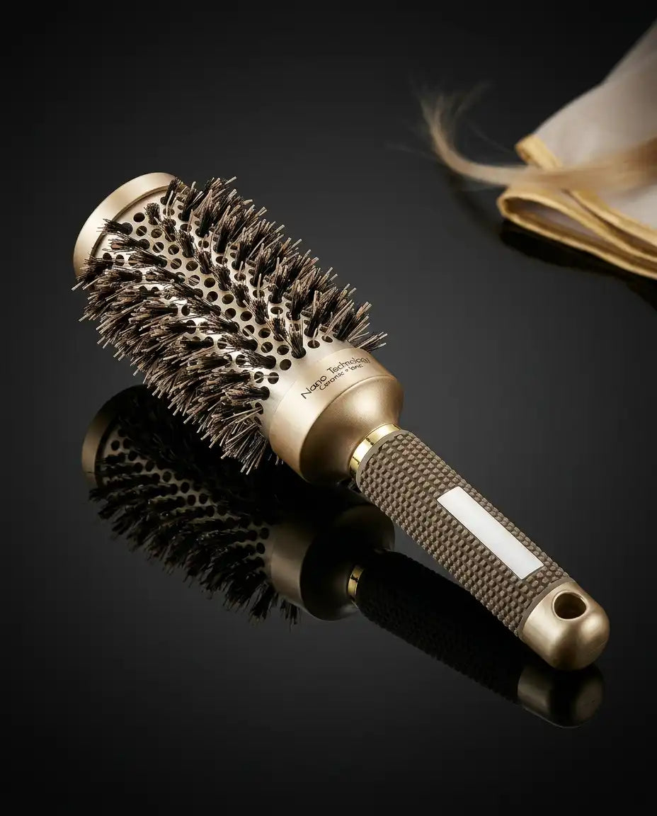 Hair Pro -Hair Nano Ceramic Roller Brush - Gold Medium