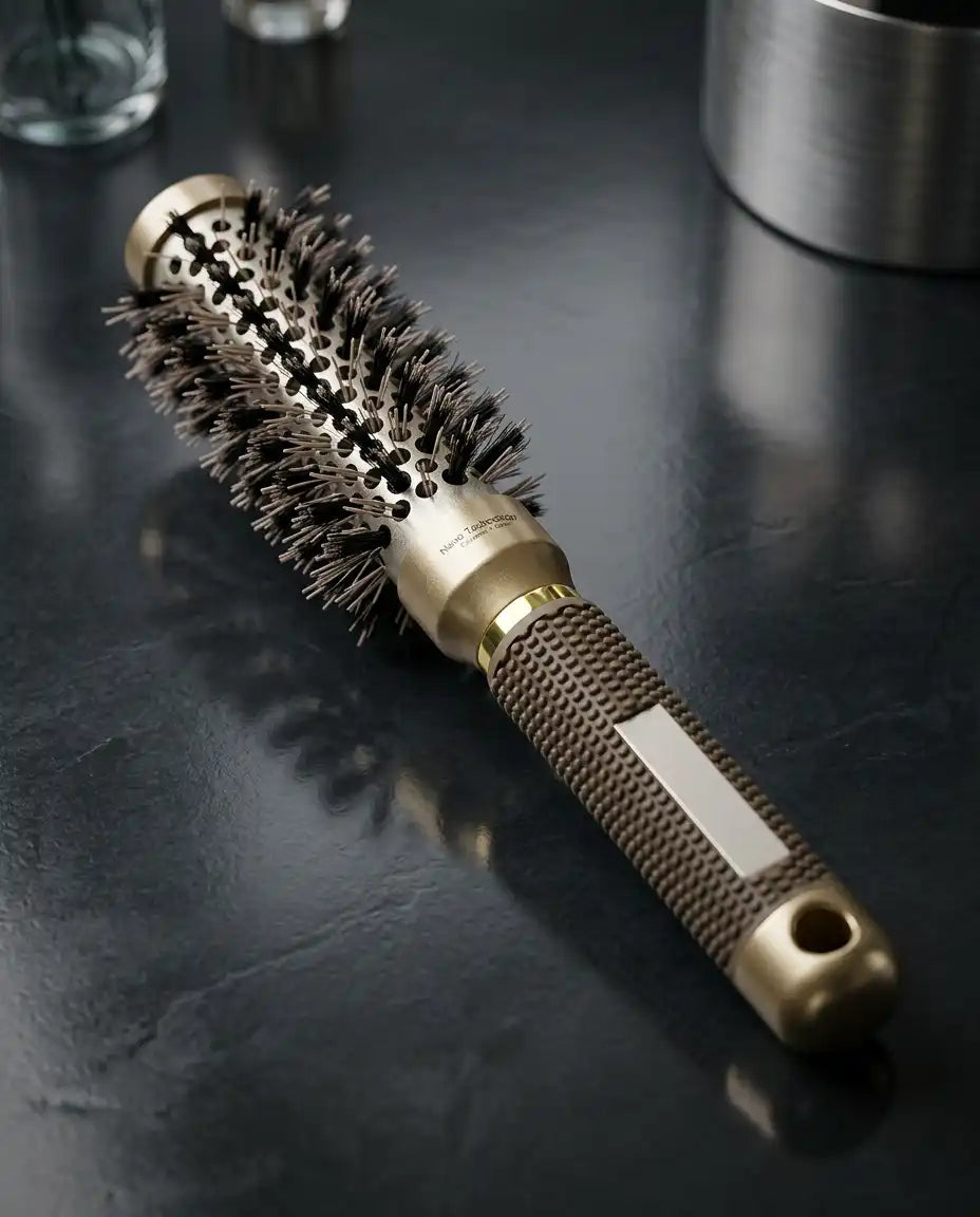 Hair Pro -Hair Nano Ceramic Roller Brush - Gold Small