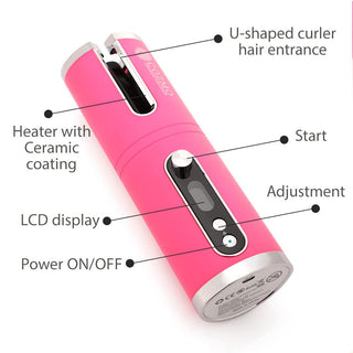 COZMO -  AUTOMATIC HAIR CURLER -  PINK
