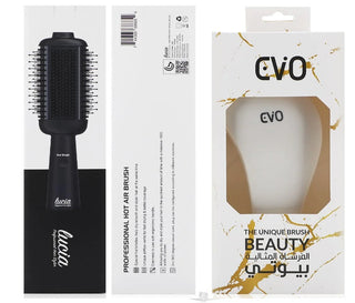 EVO - UNIQUE BRUSH & LUCIA - 2 in 1 STYLING BRUSH - BLACK