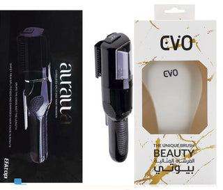 EVO - UNIQUE BRUSH & Auralla Cordless Split End Hair Trimmer - Black