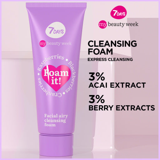 7DAYS MY BEAUTY WEEK Facial airy cleansing foam FOAM IT!, 80 ml