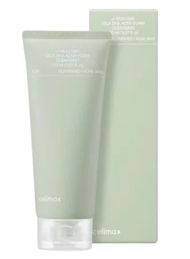 Celimax Ji Woo GAE Cica BHA Acne Foam Cleansing