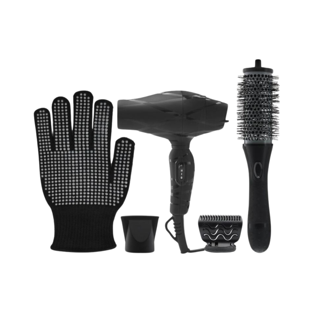 Glary Hair Dryer With Styling Brushes