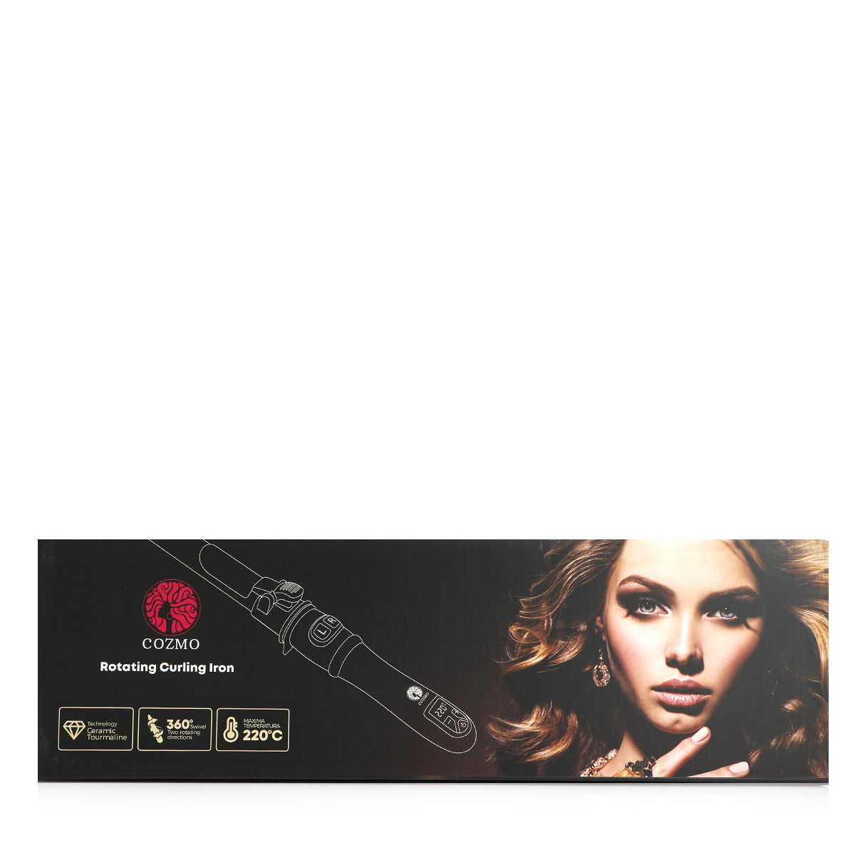 COZMO - ROTATING CURLING IRON - RED