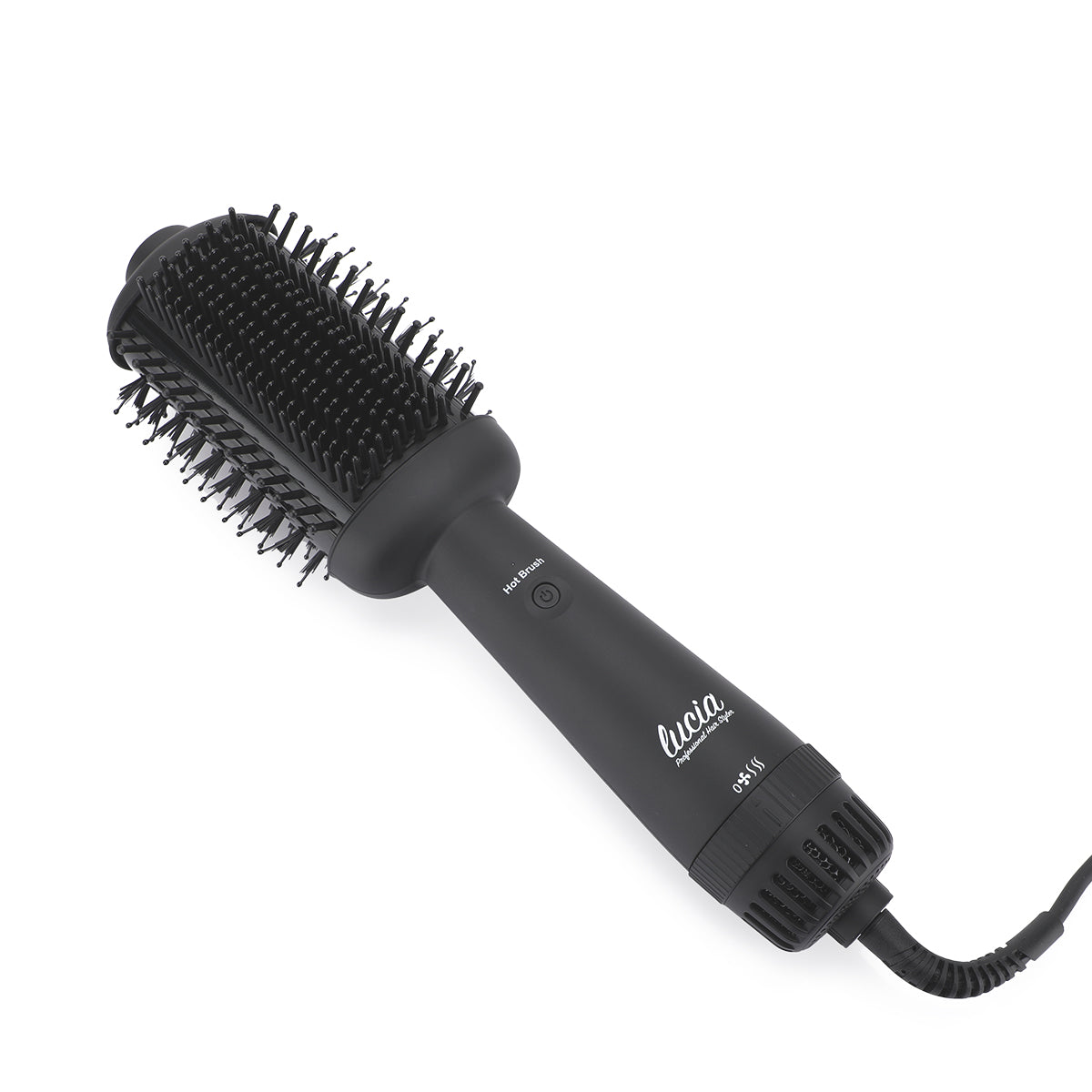 LUCIA - 2 in 1 STYLING BRUSH - BLACK