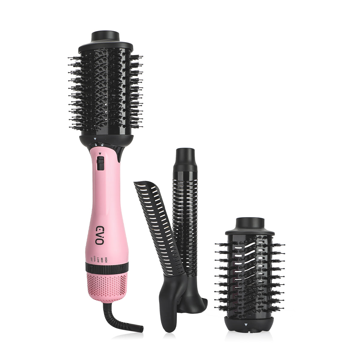 EVO- INTERCHANGEABLE 3 in 1 HAIR BRUSH - PASTAL PINK