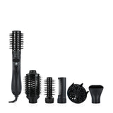 COZMO - 6 IN 1 ROTATING HAIR STYLING BRUSH - FULL BLACK