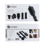 COZMO - 6 IN 1 ROTATING HAIR STYLING BRUSH - FULL BLACK