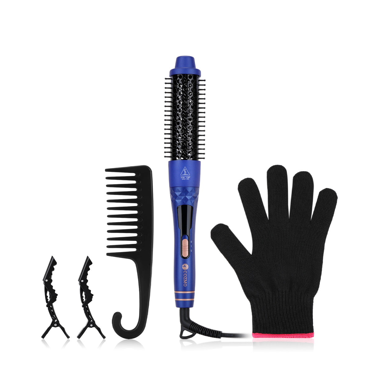 COZMO-Electrical Hair Brush Plus Tail Comb - Blue