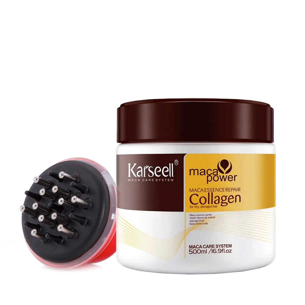 Karseell Collagen Deep Repair Conditioning Argan Oil Collagen Hair Mask + COZMO HAIR OIL APPLICATOR