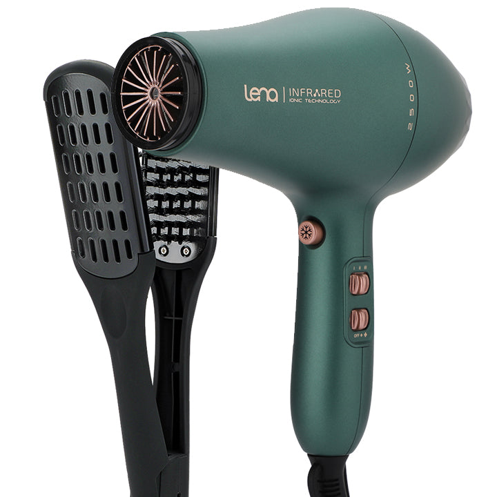 Hair Straightener Brush & Hair Dryer - LENA x Cozmo