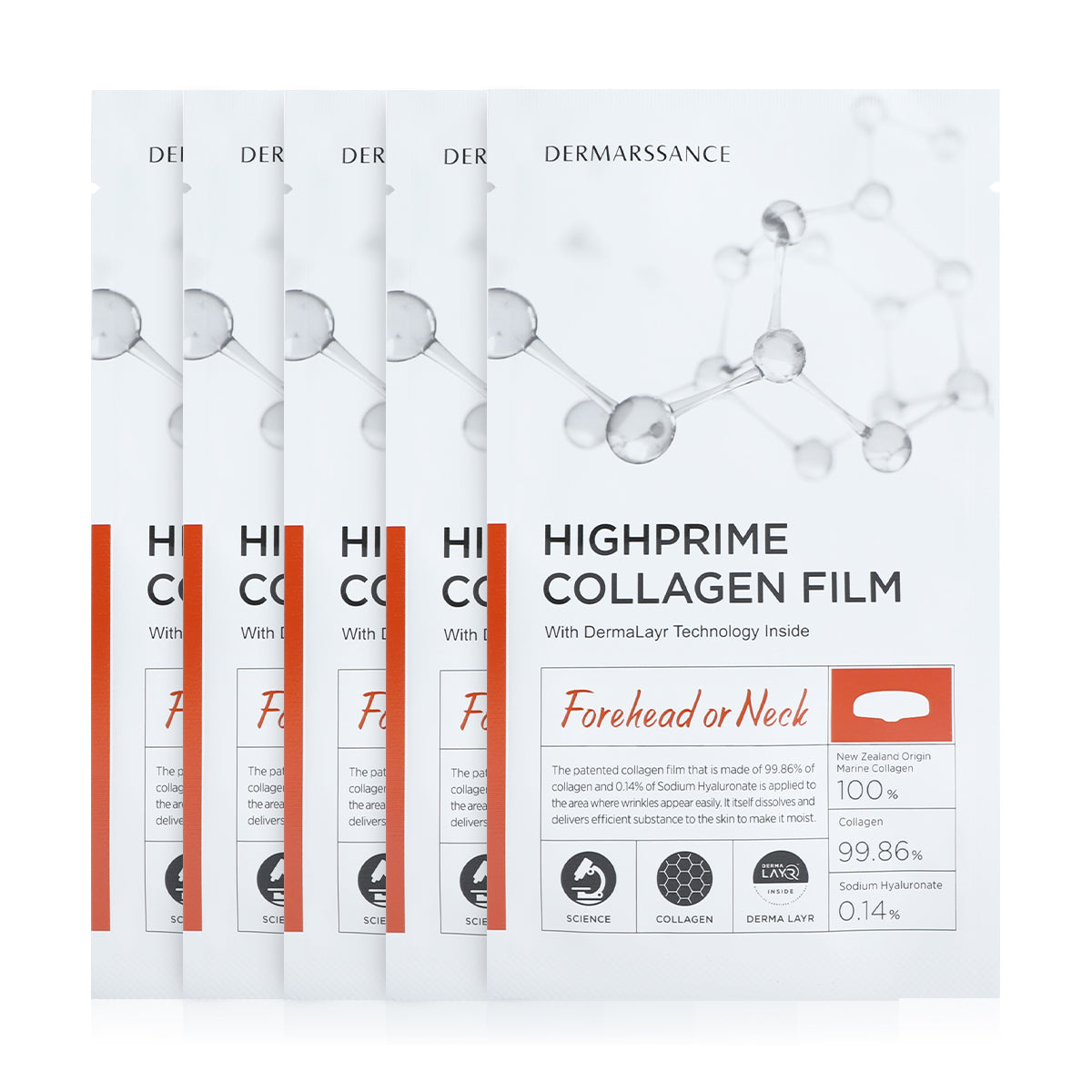 DERMARSSANCE - HIGHPRIME COLLAGEN FLIM (FOREHEAD) (5PCS)