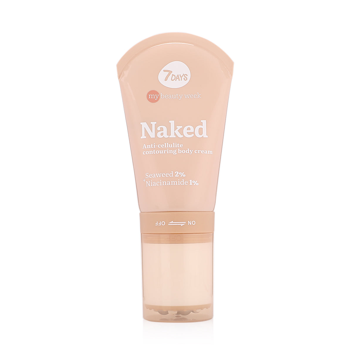 7DAYS MY BEAUTY WEEK NAKED Anti-cellulite contouring body cream Seaweed 2% + Niacinamide 1%, 130 ml