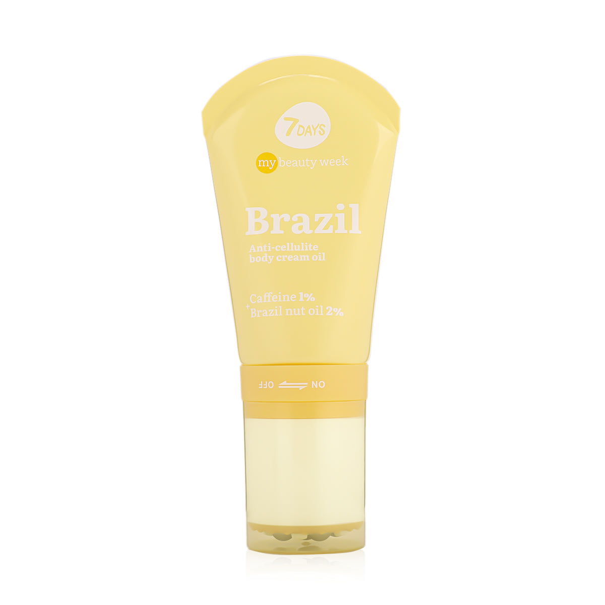 7DAYS MY BEAUTY WEEK BRAZIL Anti-cellulite body cream oil Caffeine 1%+ Brazil nut oil 2%, 130 ml