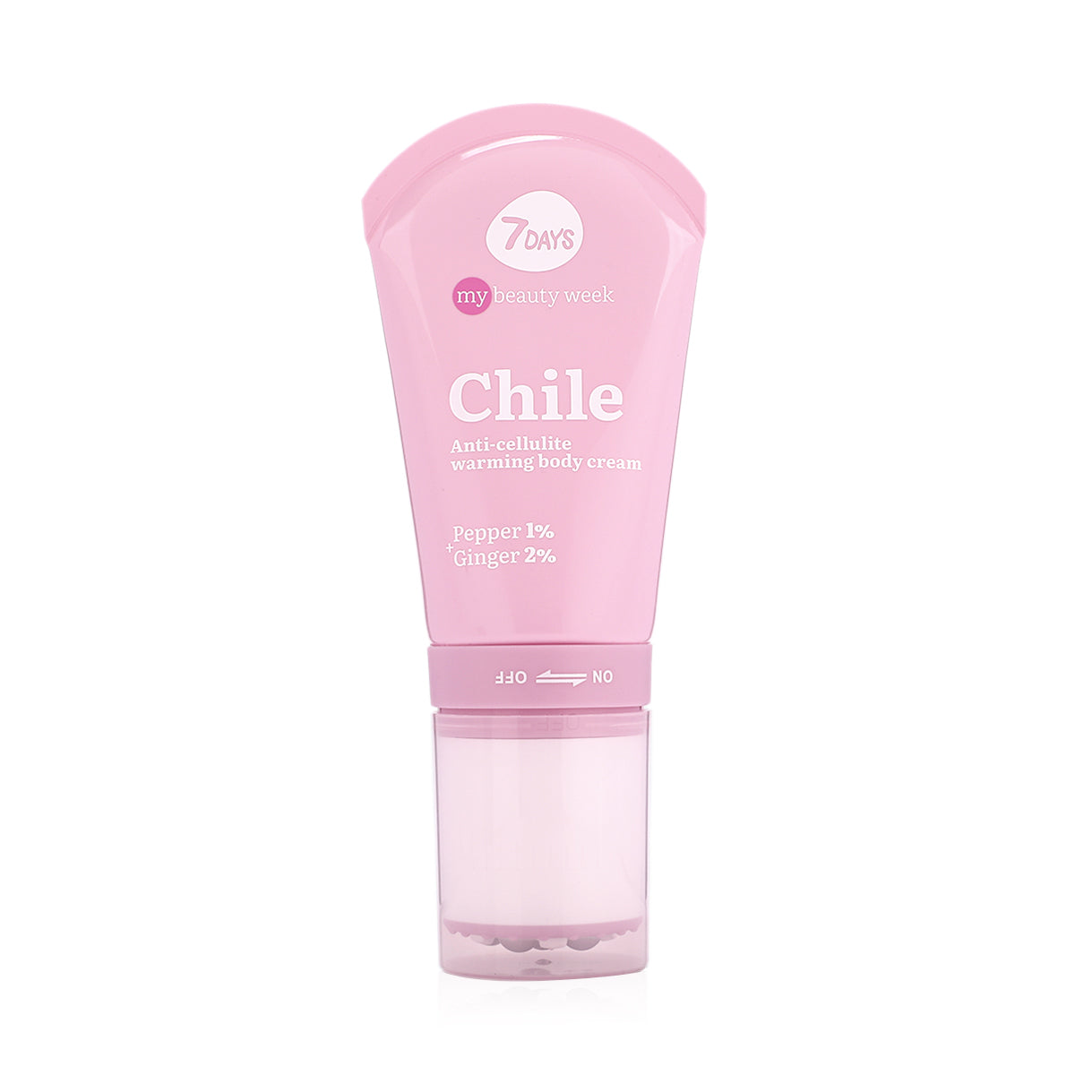 7DAYS MY BEAUTY WEEK CHILE Anti-cellulite warming body cream Pepper 1%+ Ginger 2%,  130 ml