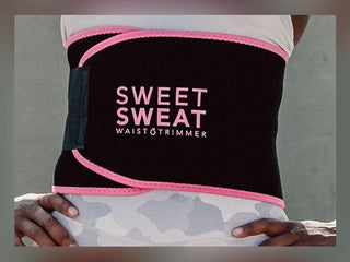SWEAT SLIM - مشد خصر - أسود ووردي - مقاس كبير