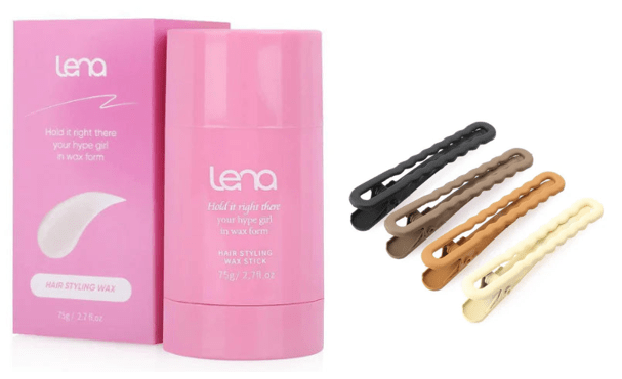 LENA- HAIR STYLING WAX STICK & SEAMLESS CLIPS WAVY