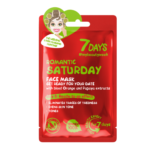 🎁 7 DAYS Face mask ROMANTIC SATURDAY Get ready for your date with Blood Orange and Papaya, 28 g (100% off)