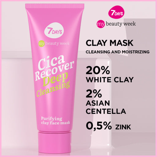 7DAYS MY BEAUTY WEEK Purifying clay face mask CICA RECOVER, 80 ml