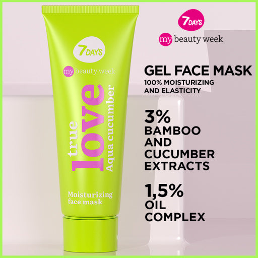 7DAYS MY BEAUTY WEEK Moisturizing face mask TRUE LOVE, 80 ml