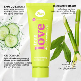 7DAYS MY BEAUTY WEEK Moisturizing face mask TRUE LOVE, 80 ml