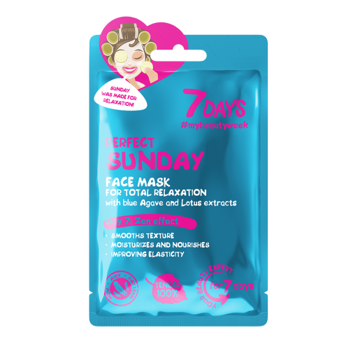 7 DAYS Face mask PERFECT SUNDAY For total relaxation with blue Agave and Lotus, 28 g